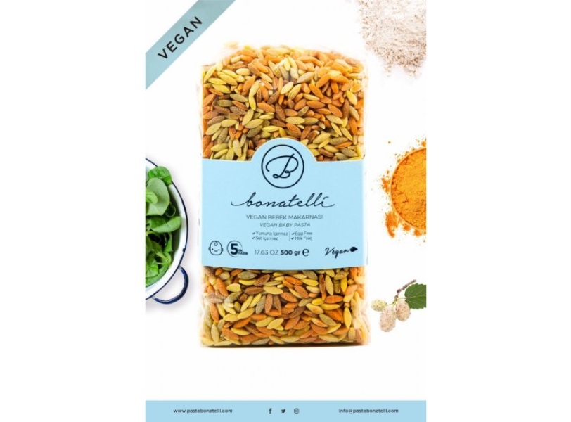 Bonatelli Vegan Bebek Makarnası (500 gr) Fesleğence