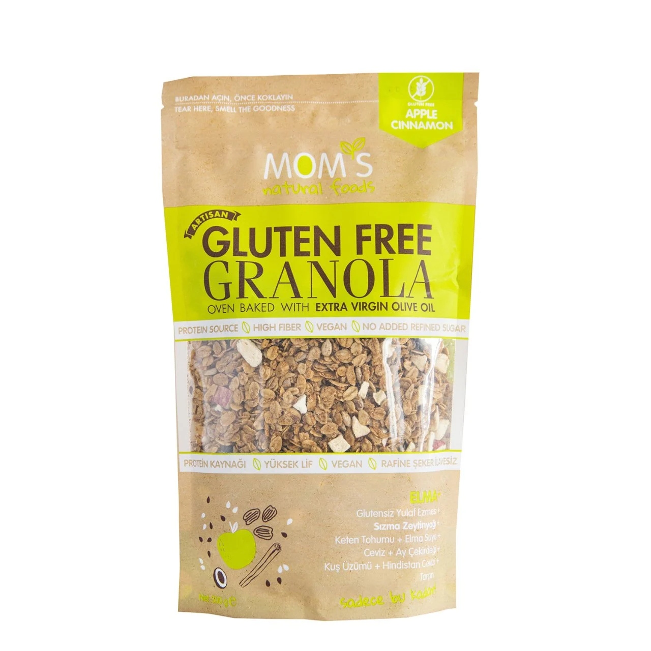 Mom's Glutensiz Elmalı Granola 300g