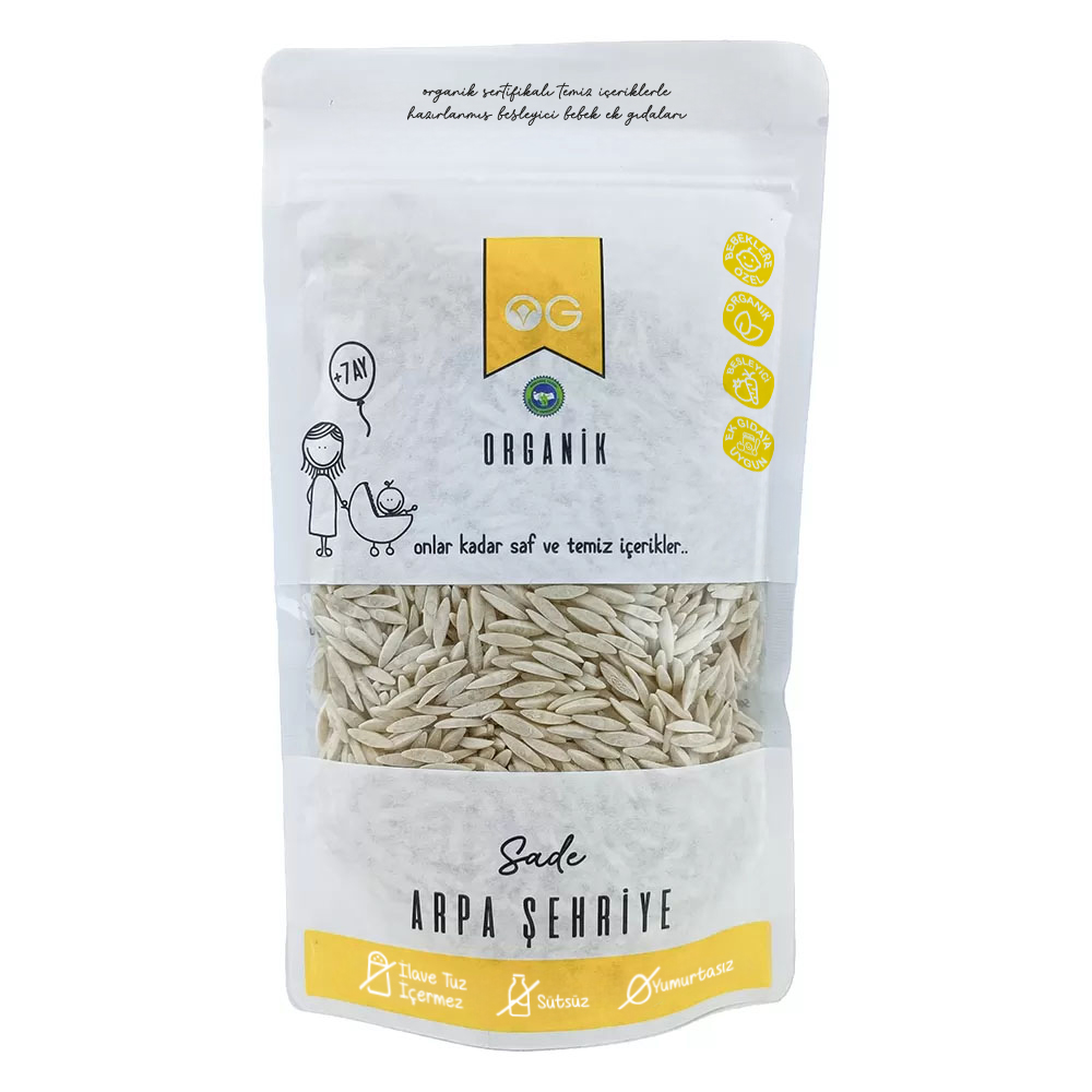 Organik Gurmem Organik Sade Arpa Şehriye 250 Gr +6 Ay