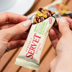 Servet Şeker İlavesiz Antep Fıstığı Krokan Bar 20 Gr