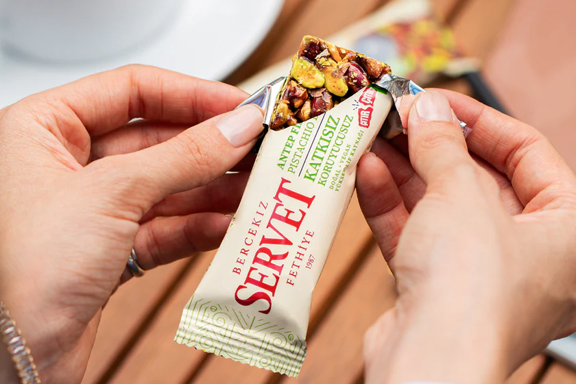 Servet Şeker İlavesiz Antep Fıstığı Krokan Bar 20 Gr