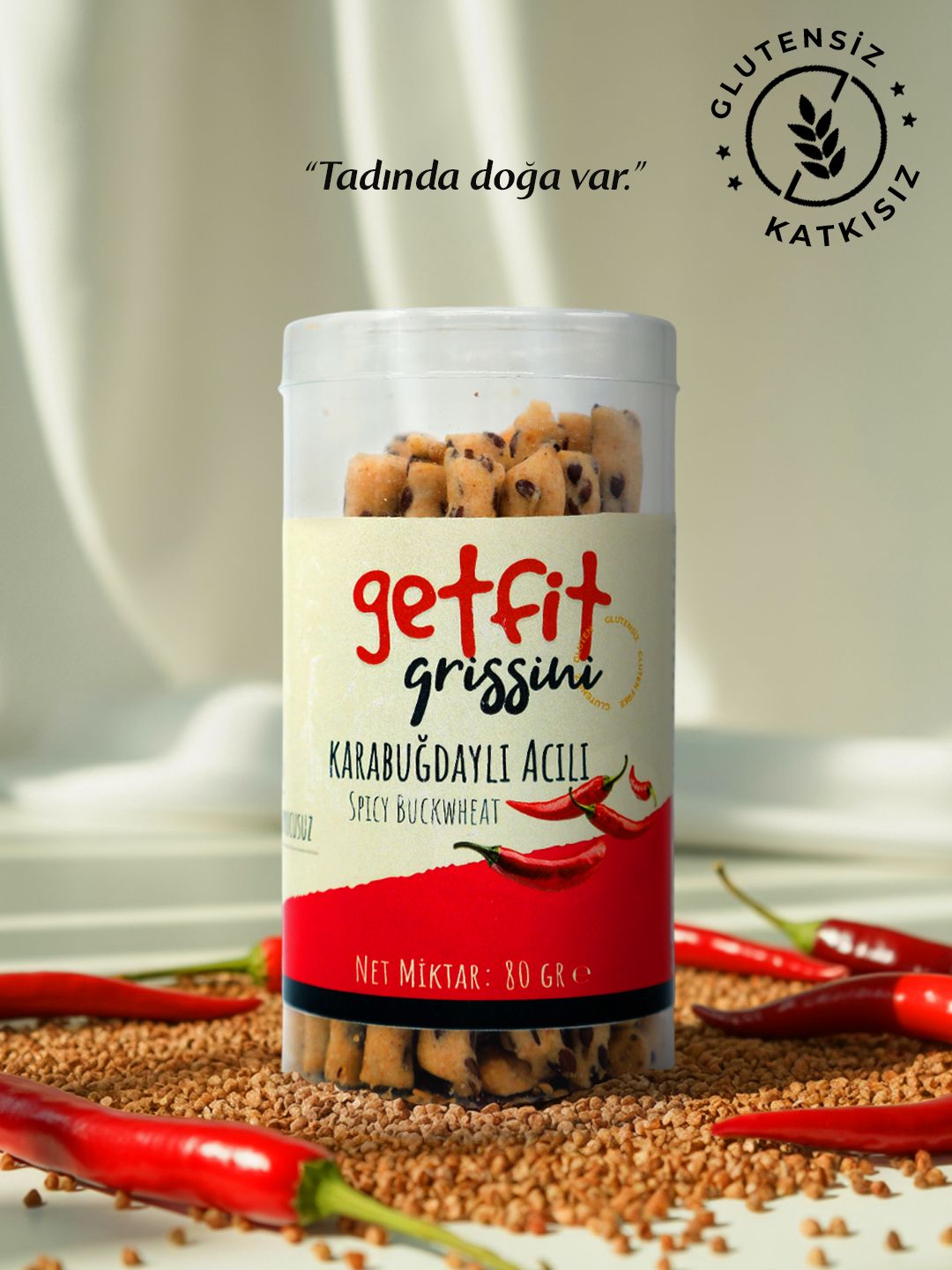Fit Atölyem Glutensiz Vegan Karabuğdaylı Acılı Atıştırmalık