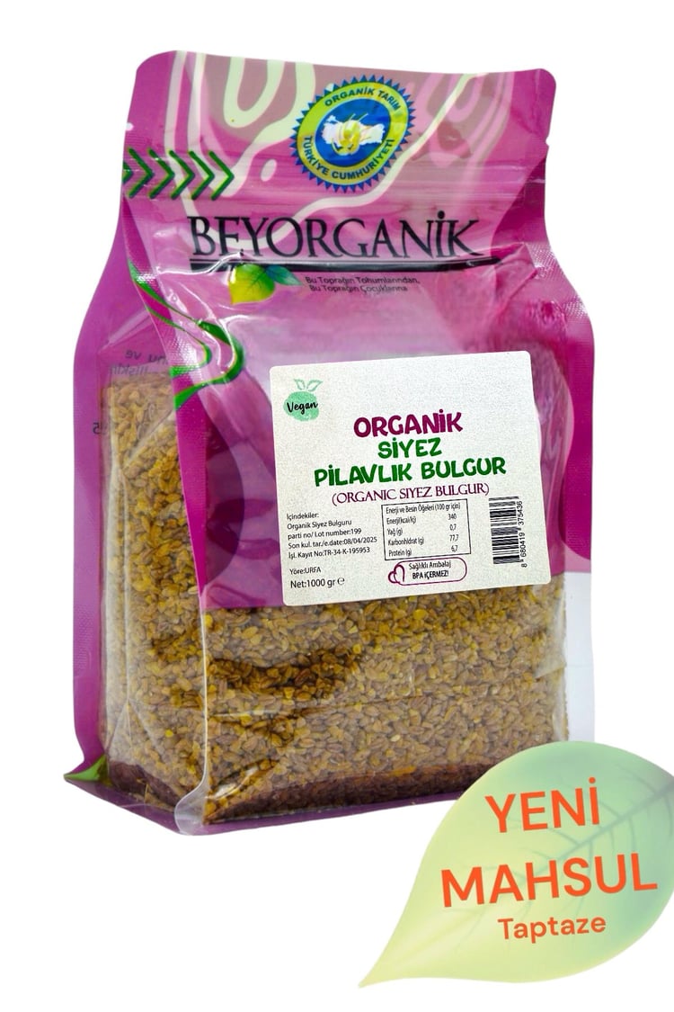 Beyorganik Organik Siyez Pilavlık Bulgur 1000 Gr