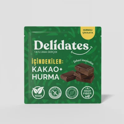 Delidates Hurmalı Bitter Çikolata 40 Gr