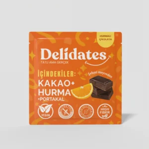 Delidates Portakallı Hurmalı Bitter Çikolata 40 Gr