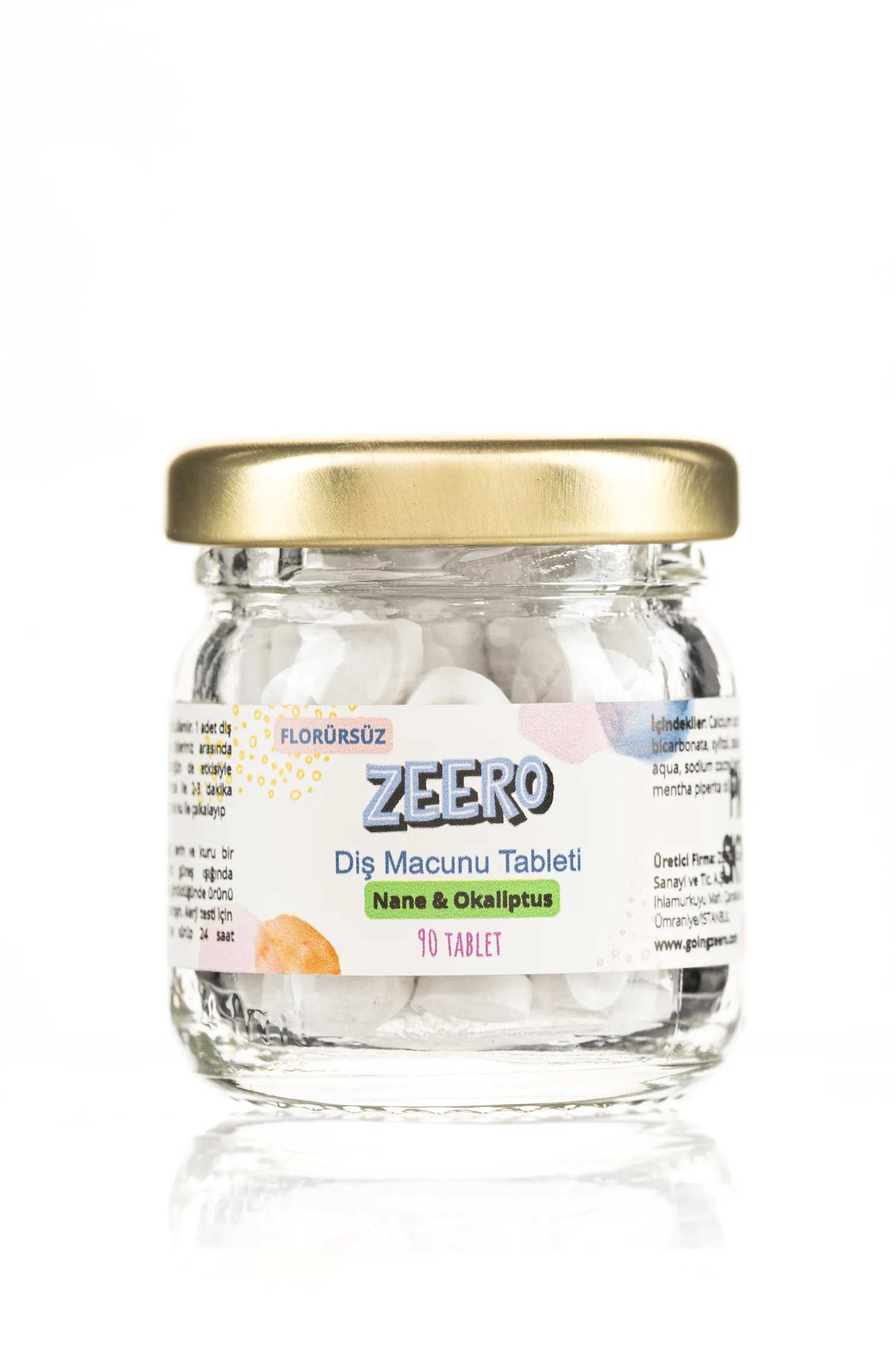 Going Zeero Diş Macunu Tableti - Nane & Okaliptus - Florürsüz Diş Macunu
