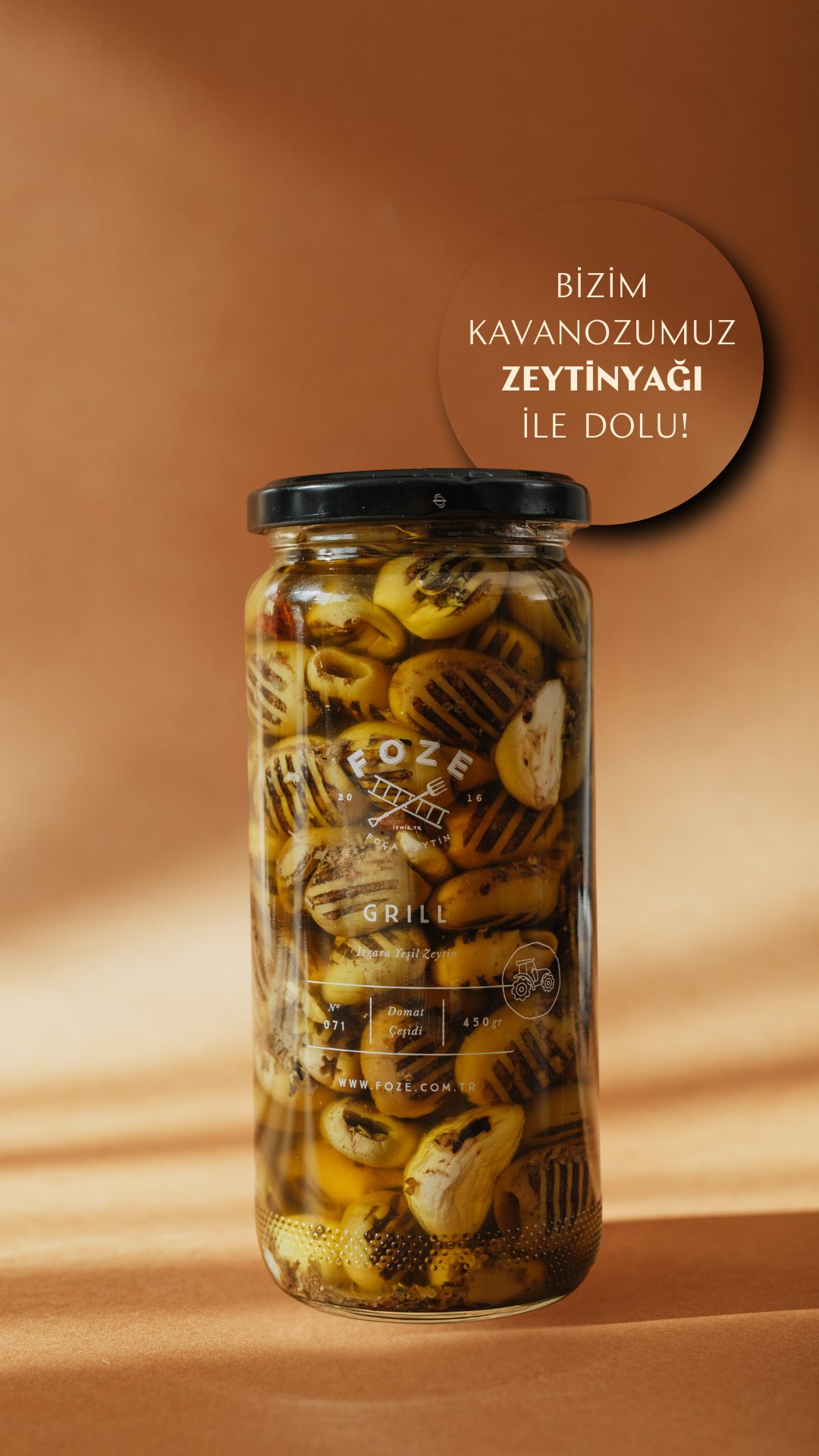 Foze Grill ( Izgara ) Yeşil Zeytin 450 Gr