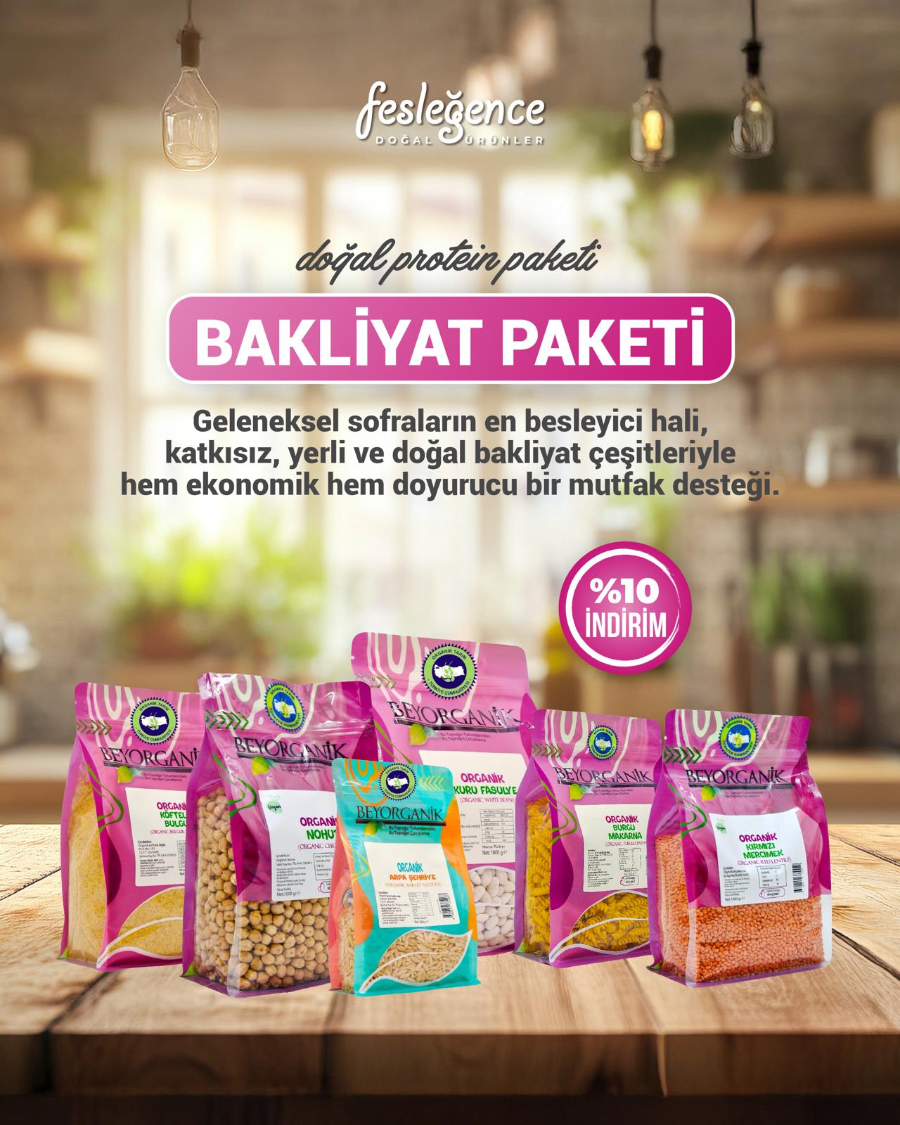 Organik Bakliyat Paketi ( 6 çeşit)