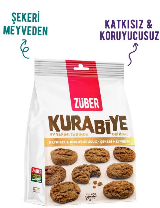 Züber Orijinal Yulaflı Kurabiye 80 Gr (Ev Yapımı Tadında)