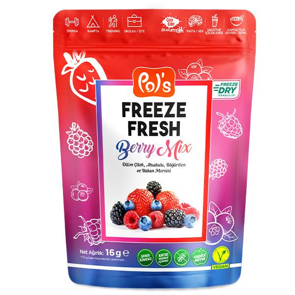 Pol’s Freeze Fresh Dondurularak Kurutulmuş Berry Mix 16 Gr