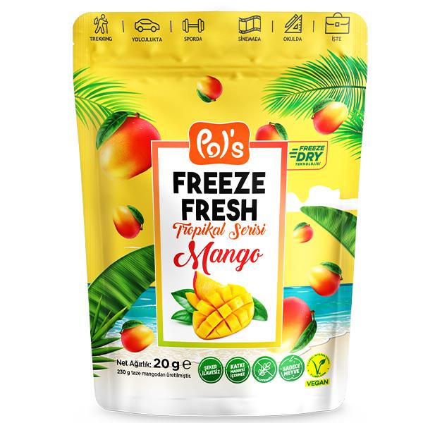Pol’s Freeze Fresh Dondurularak Kurutulmuş Mango 20 Gr